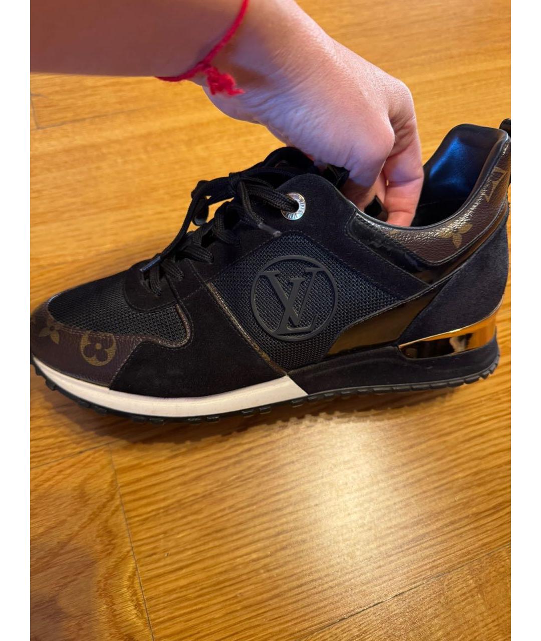LOUIS VUITTON Черные текстильные кроссовки, фото 5