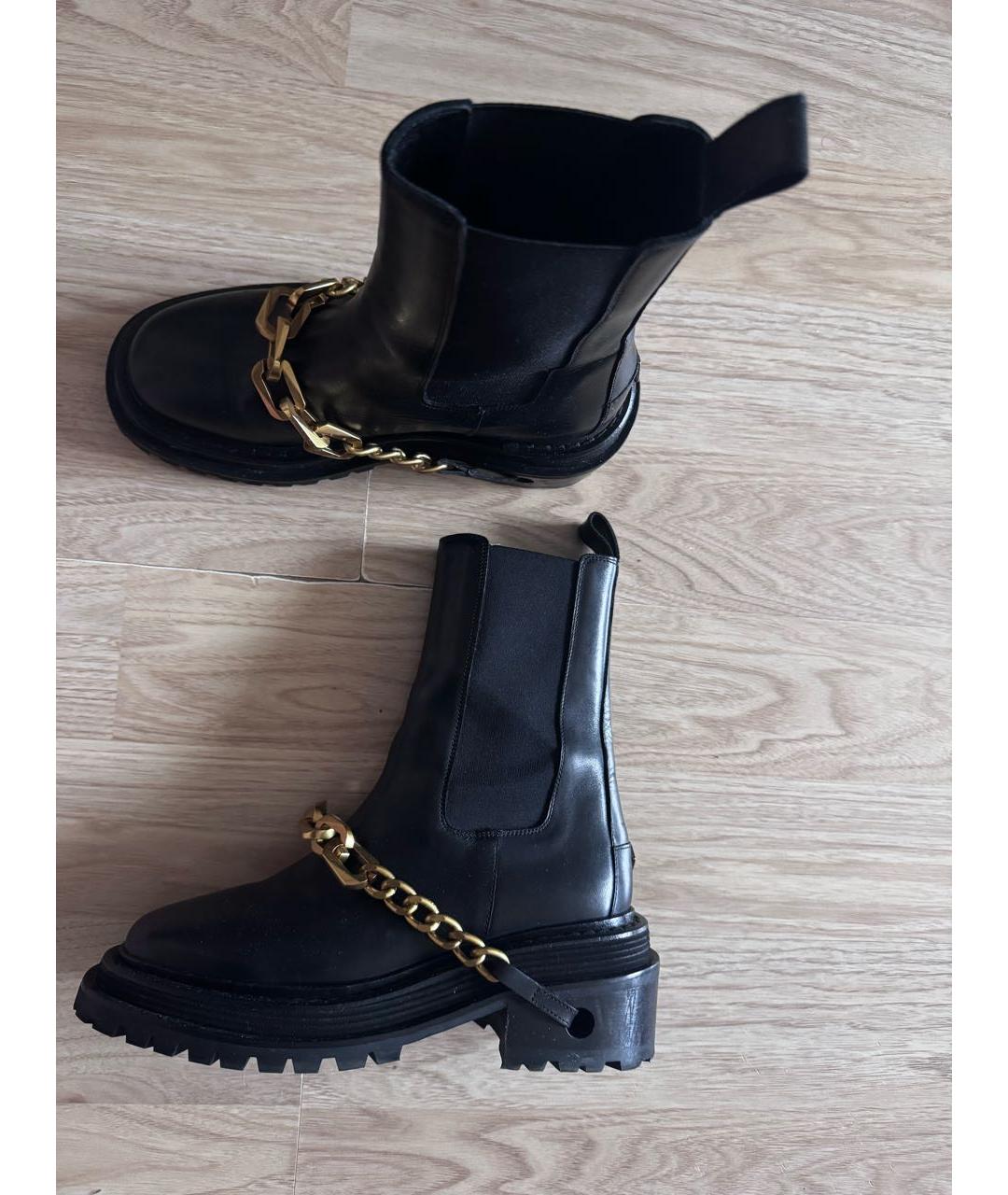 SANDRO Черные кожаные полусапоги, фото 7