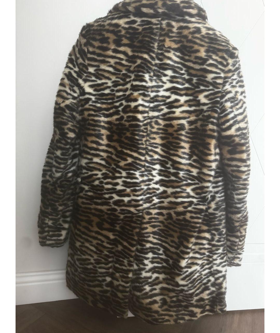 SAINT LAURENT Коричневая полиэстеровая шуба, фото 2