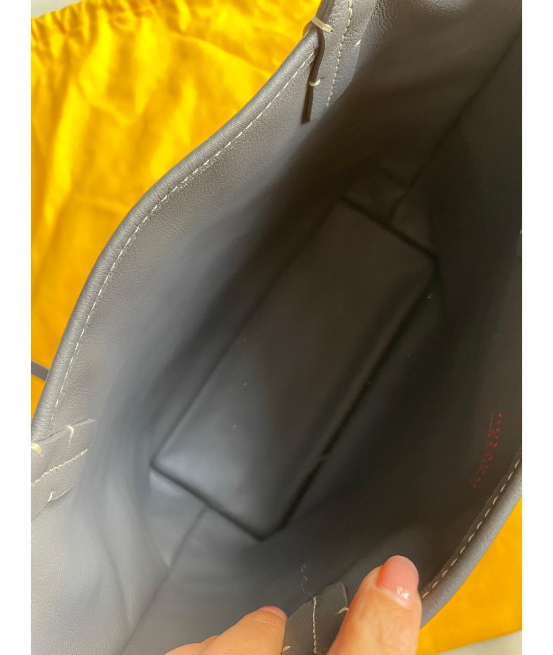 GOYARD Серая сумка через плечо из искусственной кожи, фото 6