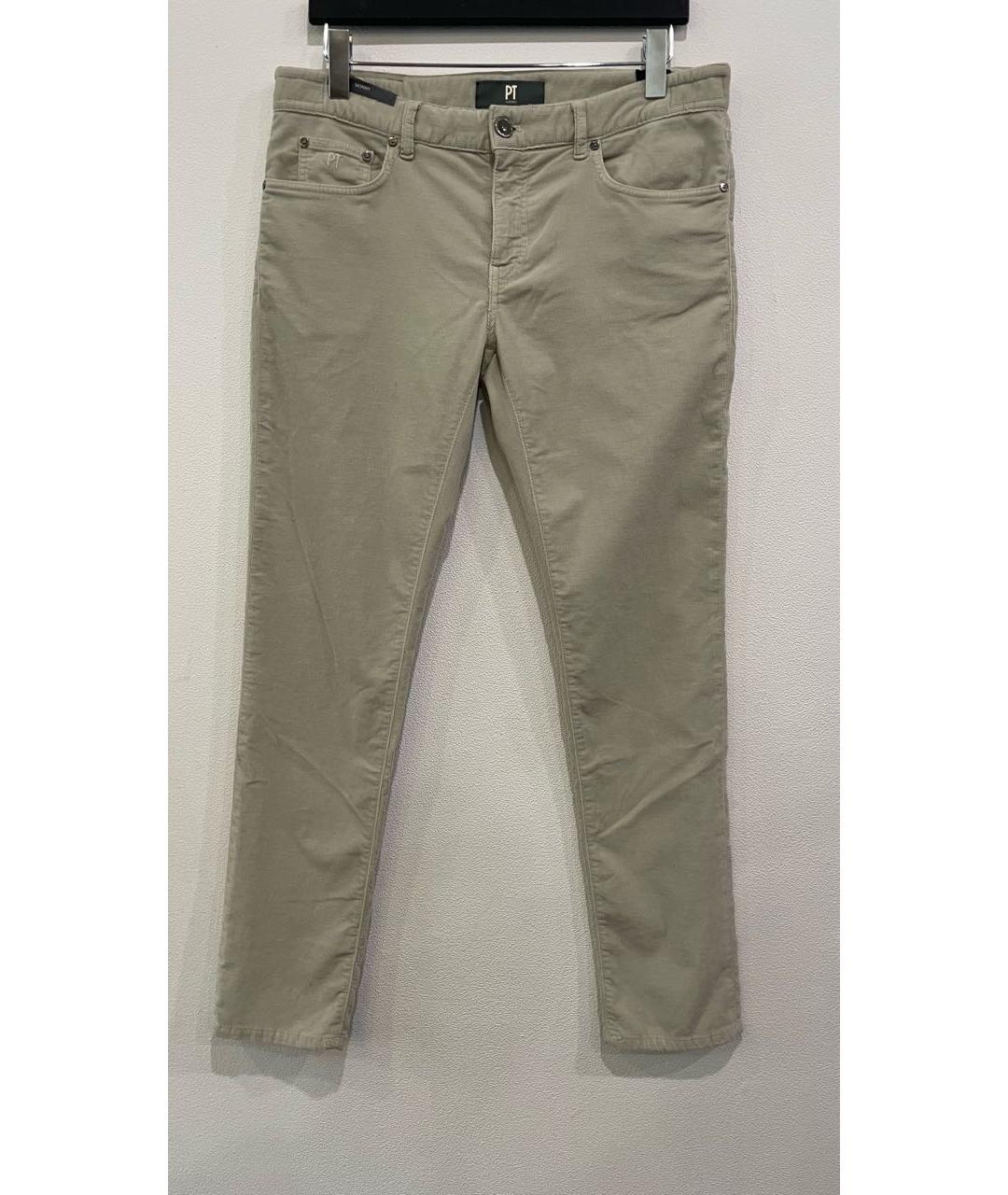 PT TORINO Серые бархатные повседневные брюки, фото 9