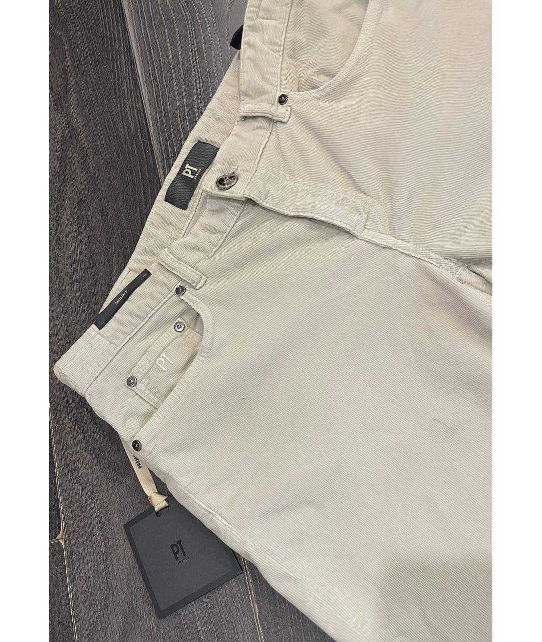 PT TORINO Серые бархатные повседневные брюки, фото 8