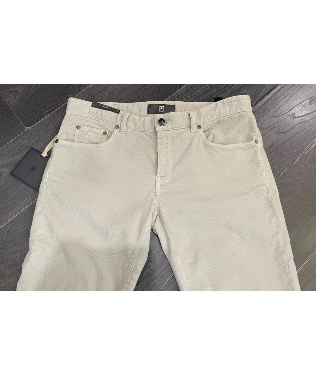 PT TORINO Серые бархатные повседневные брюки, фото 3