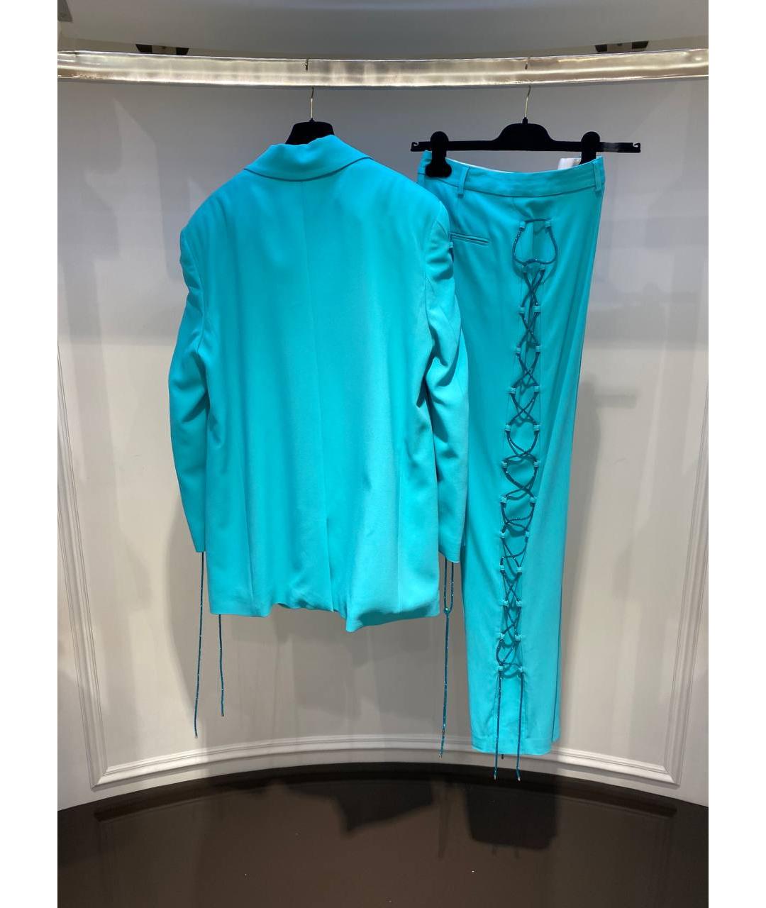 GIUSEPPE DI MORABITO Голубой вискозный костюм с брюками, фото 2