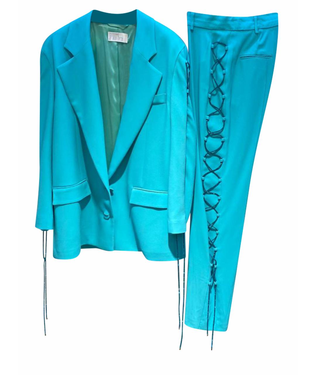 GIUSEPPE DI MORABITO Голубой вискозный костюм с брюками, фото 1