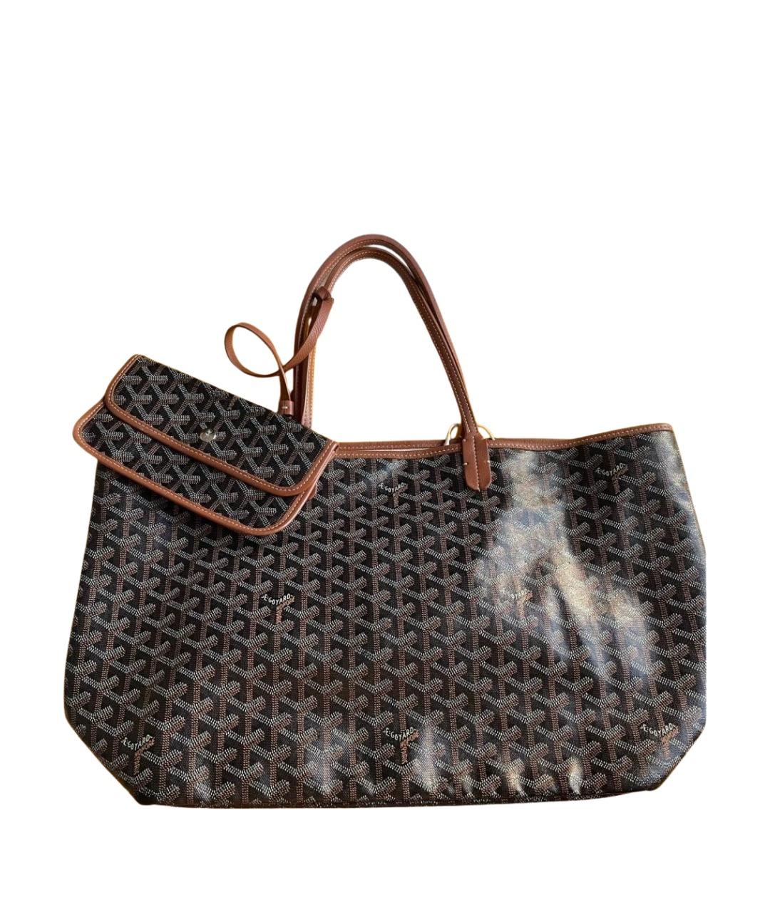 GOYARD Коричневая кожаная сумка через плечо, фото 1