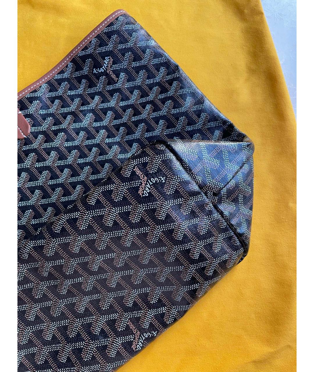 GOYARD Коричневая кожаная сумка через плечо, фото 5