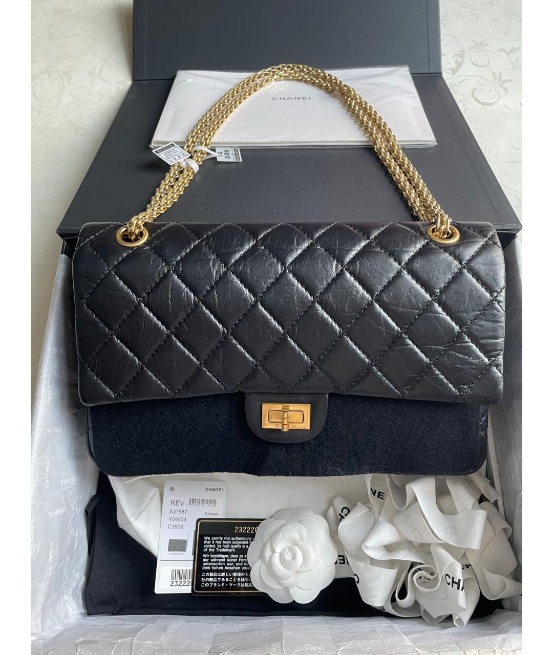 CHANEL Черная кожаная сумка через плечо, фото 7