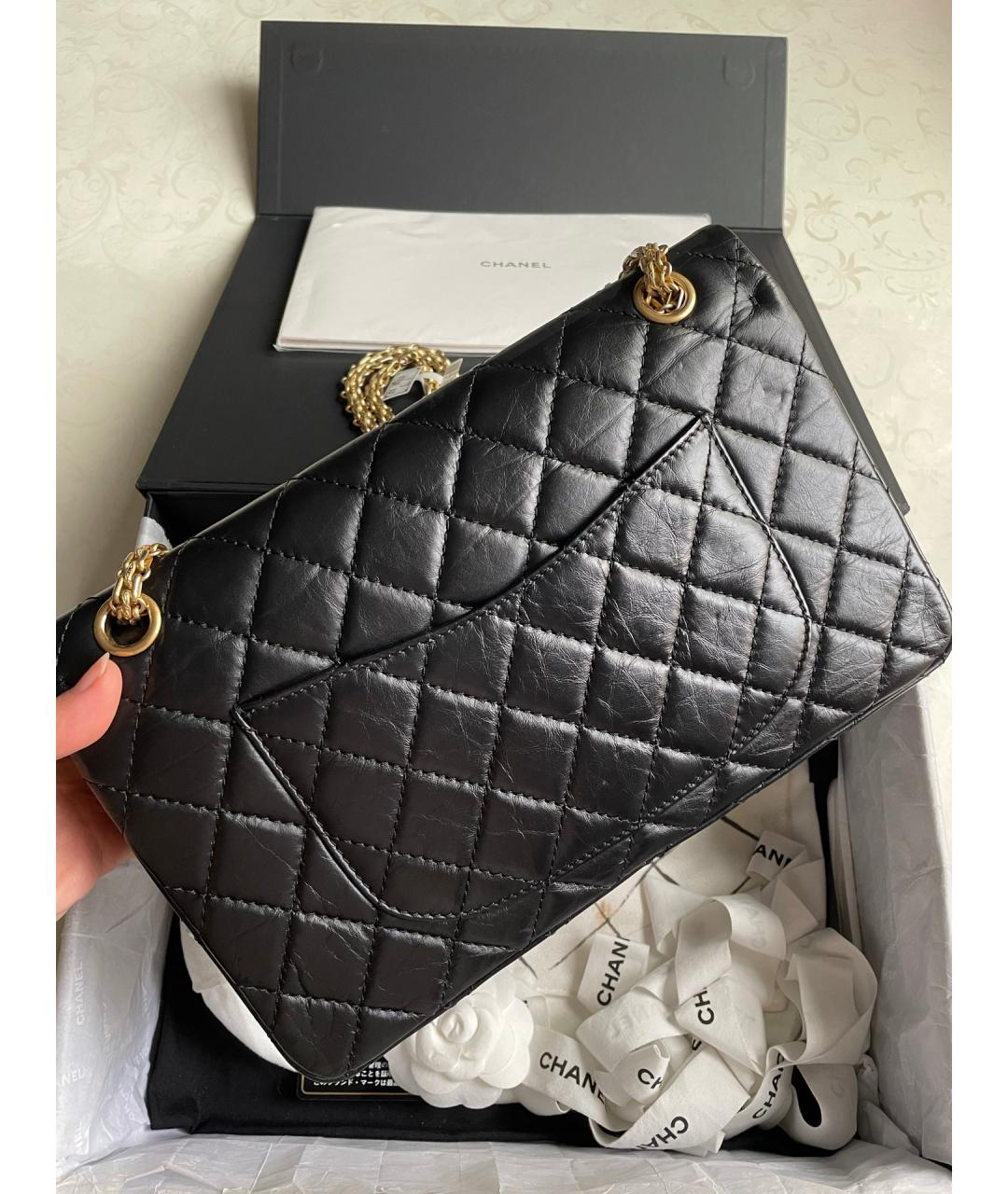 CHANEL Черная кожаная сумка через плечо, фото 3