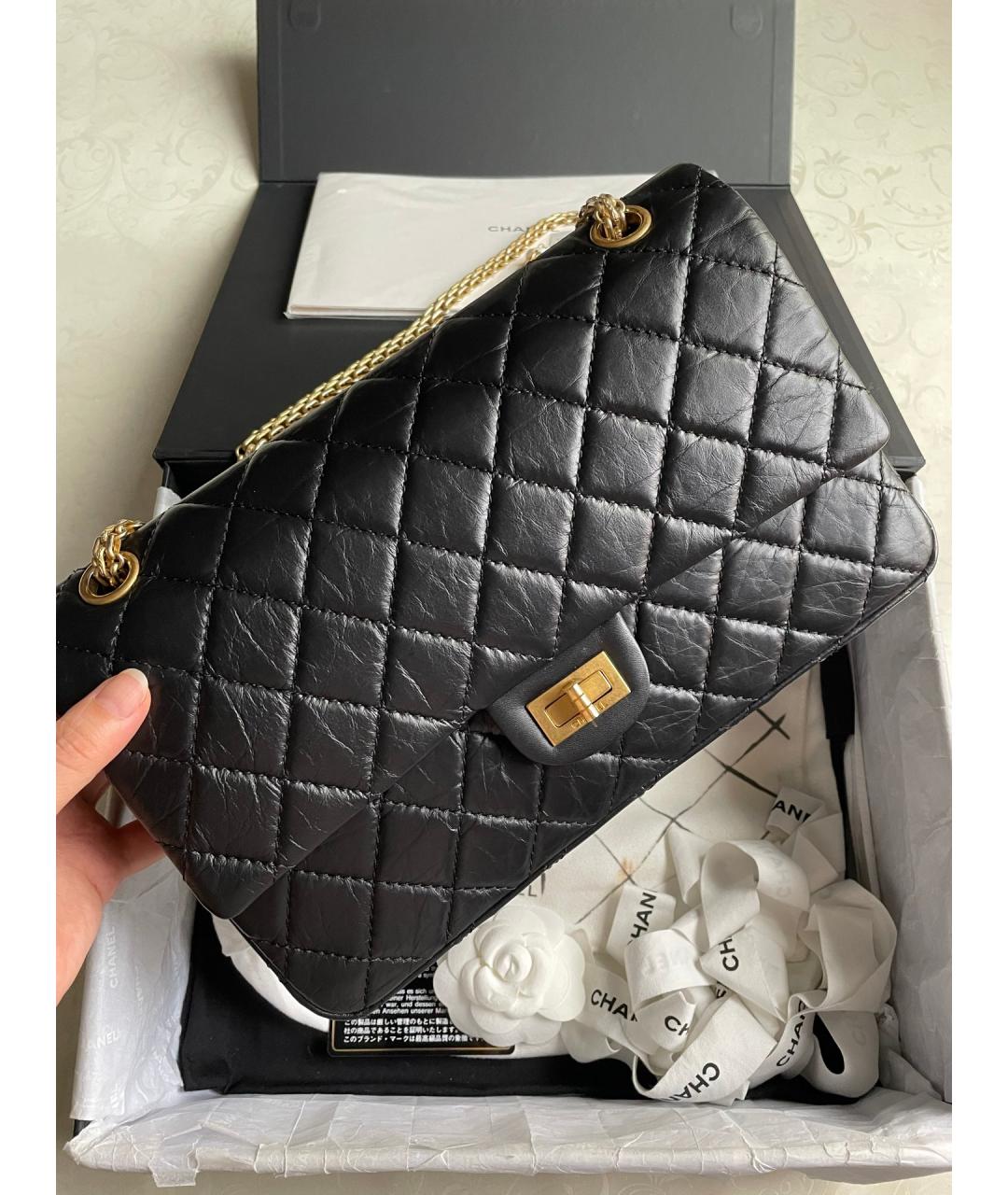 CHANEL Черная кожаная сумка через плечо, фото 2