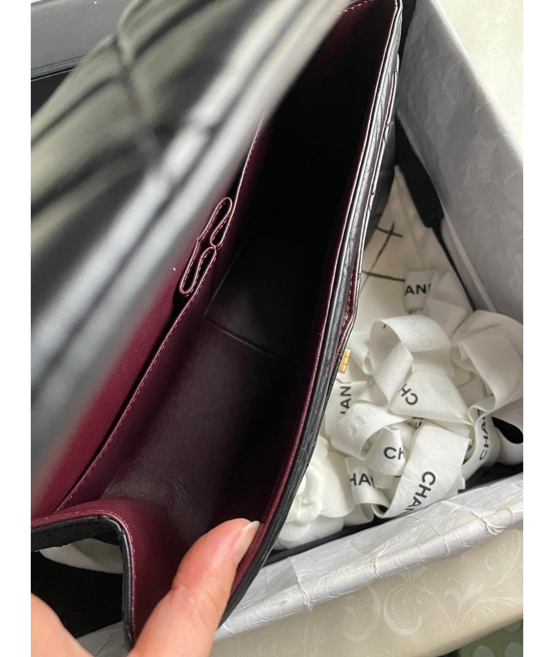 CHANEL Черная кожаная сумка через плечо, фото 6