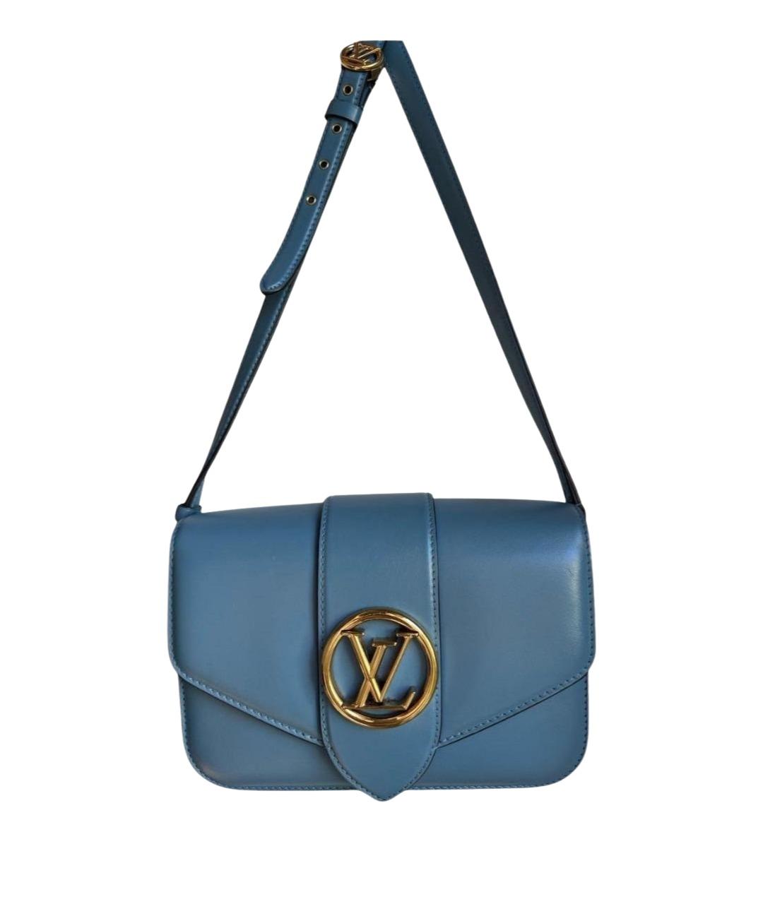 LOUIS VUITTON Голубая кожаная сумка через плечо, фото 1