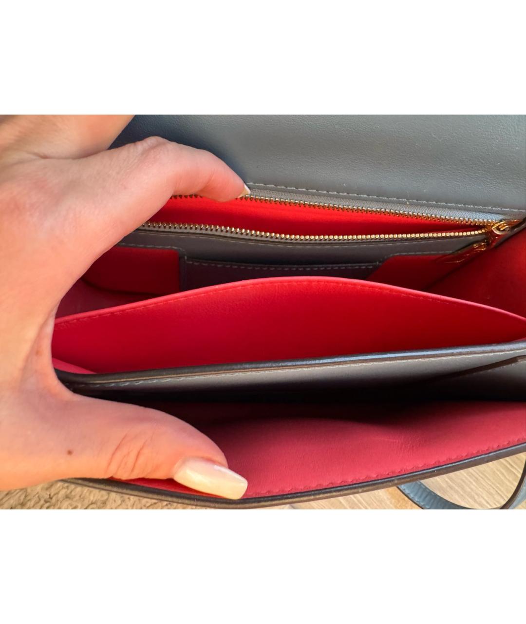 LOUIS VUITTON Голубая кожаная сумка через плечо, фото 5