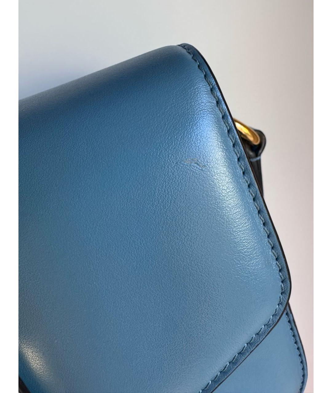 LOUIS VUITTON Голубая кожаная сумка через плечо, фото 8