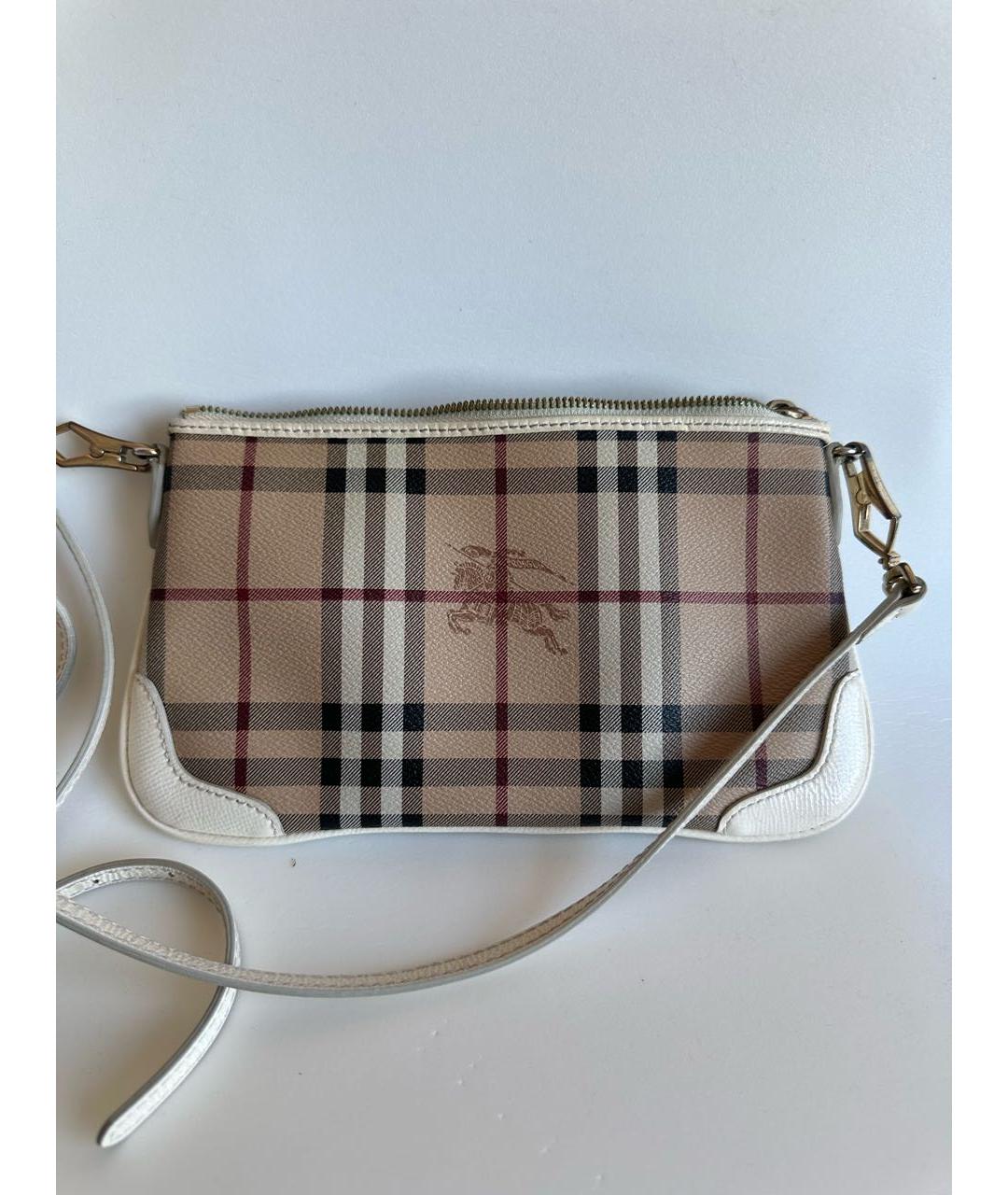 BURBERRY Бежевая кожаная сумка через плечо, фото 6