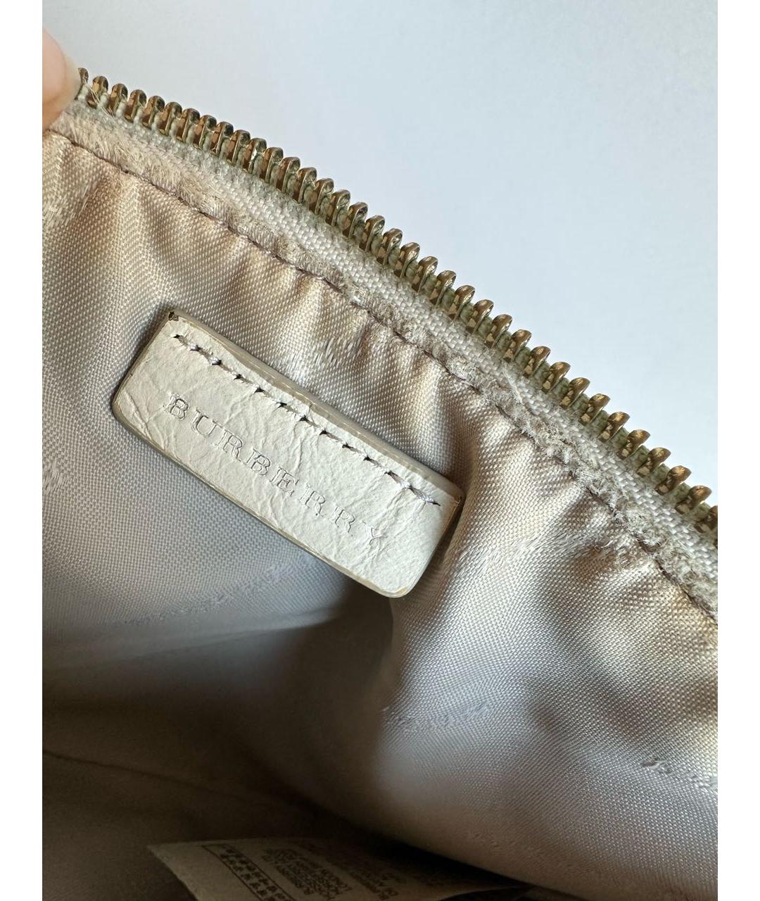 BURBERRY Бежевая кожаная сумка через плечо, фото 5