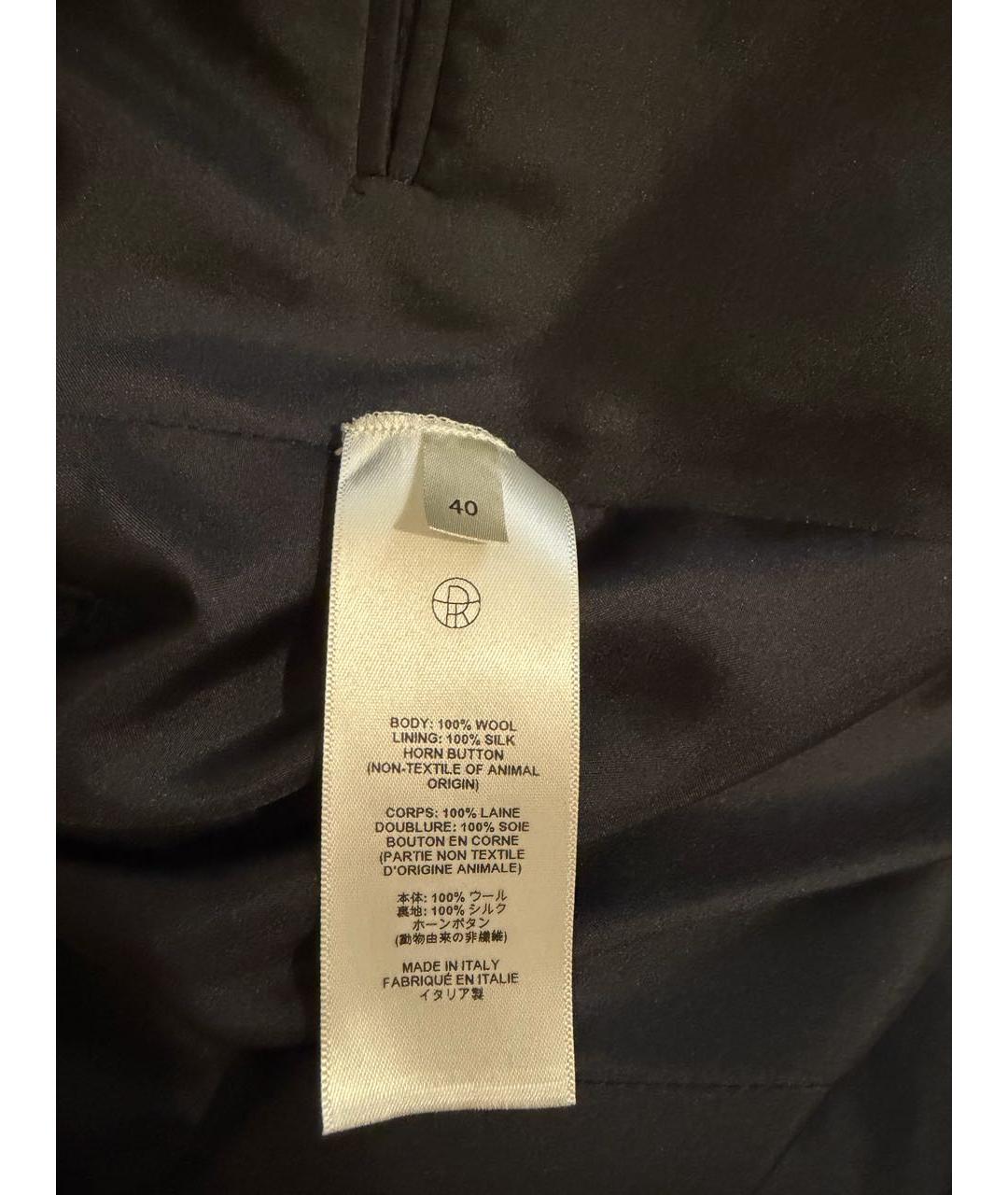 THE ROW Черный шерстяной жакет/пиджак, фото 3