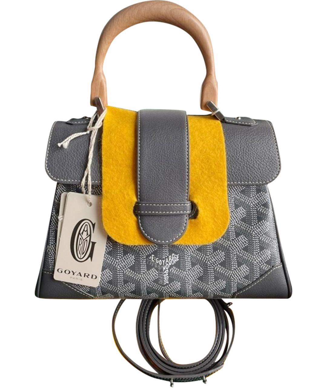 GOYARD Серая кожаная сумка тоут, фото 1