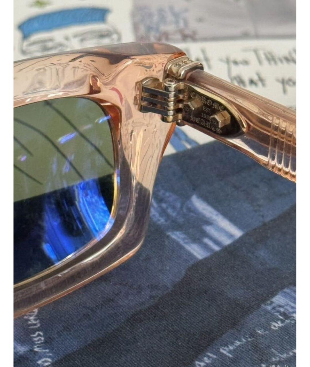 CHROME HEARTS Розовые пластиковые солнцезащитные очки, фото 2