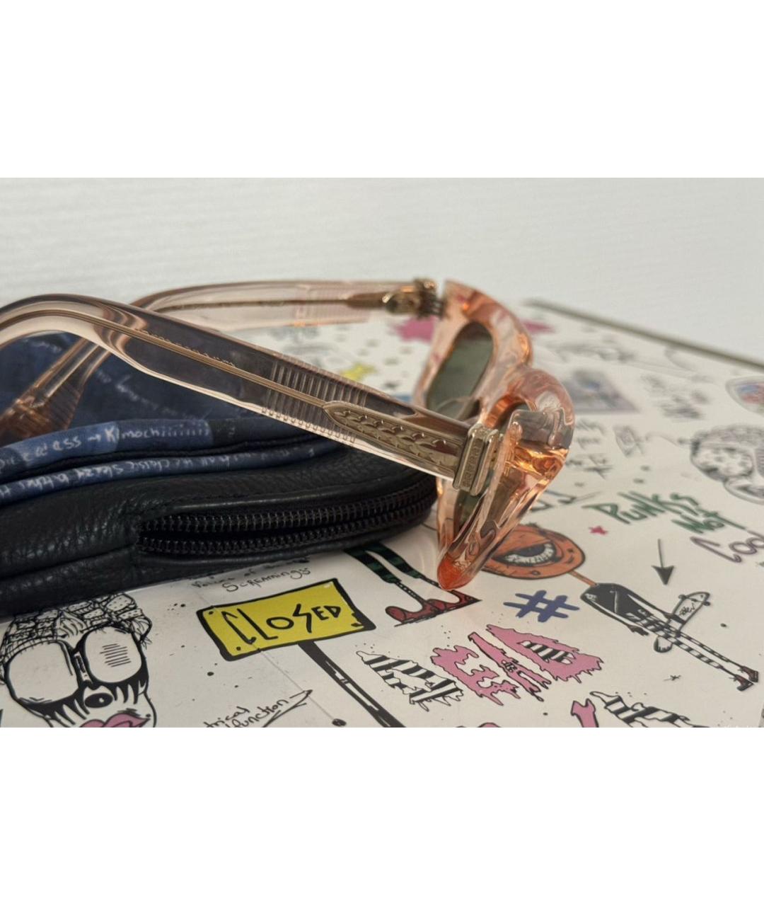 CHROME HEARTS Розовые пластиковые солнцезащитные очки, фото 3