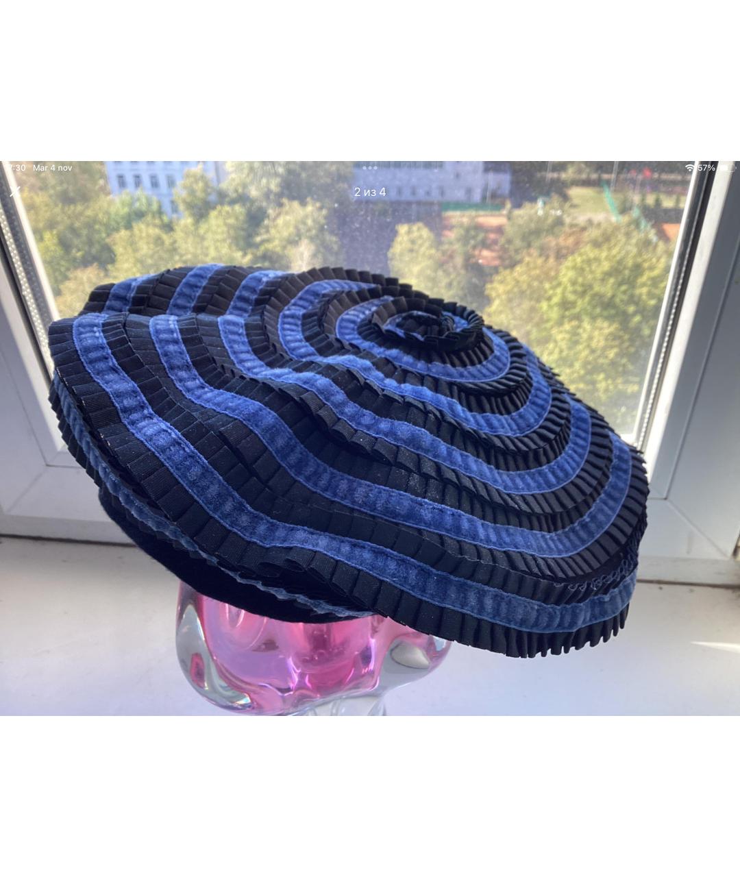 ARMANI COLLEZIONI Голубая шерстяная шапка, фото 5