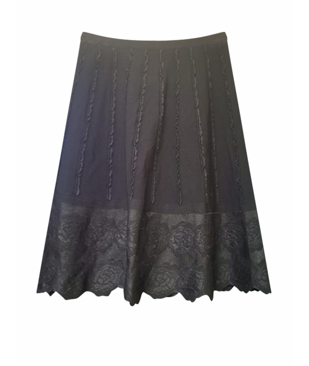 D.EXTERIOR Черная вискозная юбка миди, фото 1