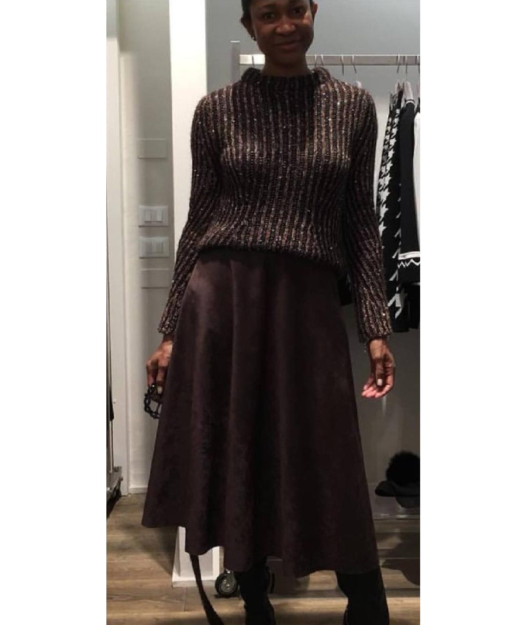 D.EXTERIOR Коричневая юбка миди, фото 4