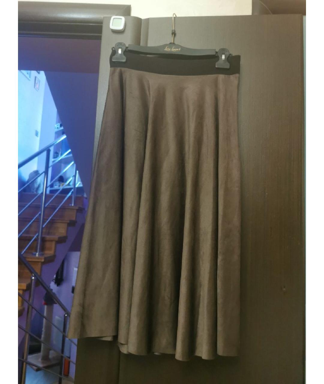 D.EXTERIOR Коричневая юбка миди, фото 2