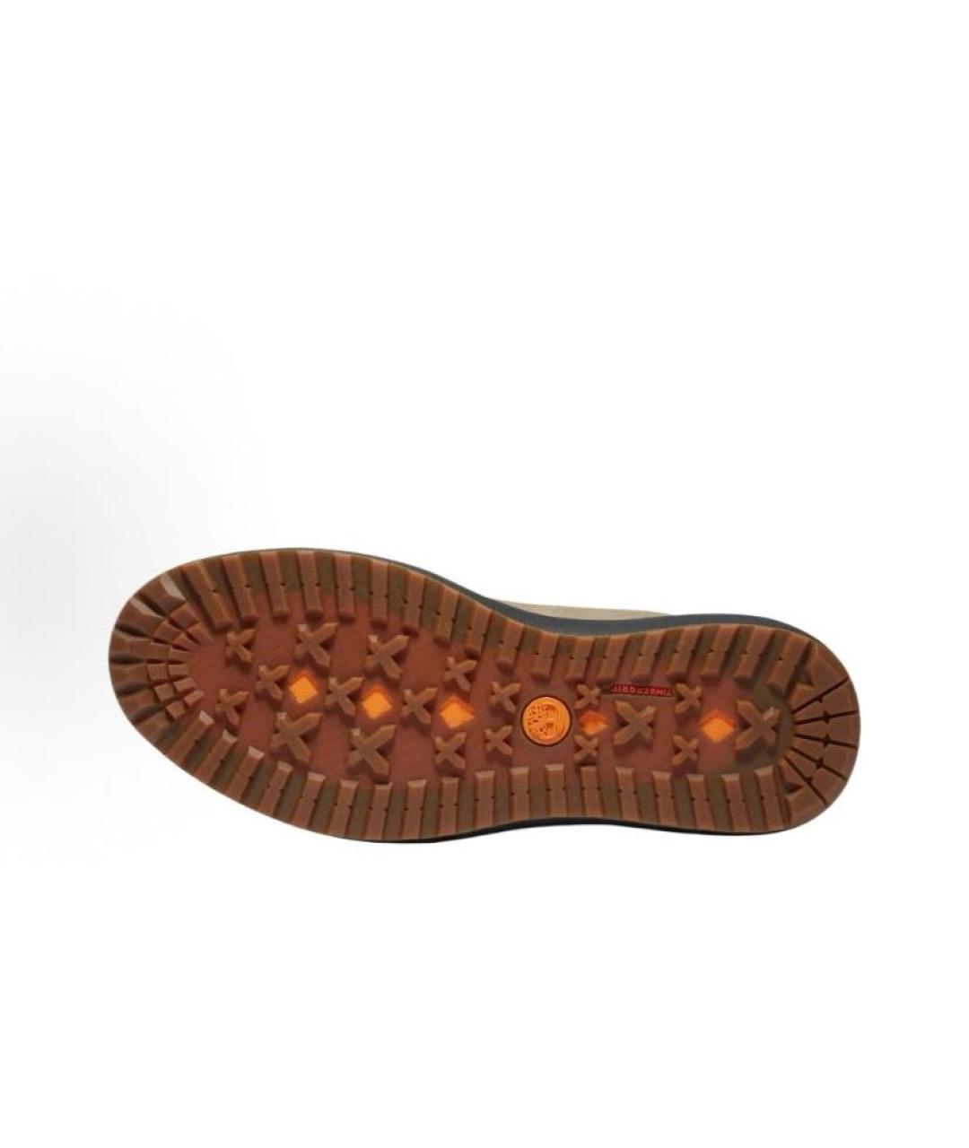 TIMBERLAND Бежевые кожаные низкие ботинки, фото 5