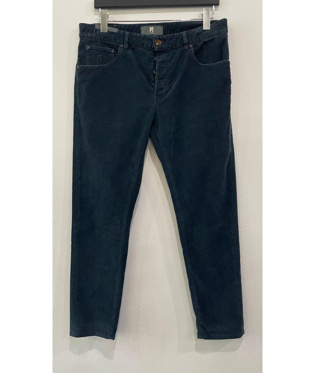 PT TORINO Темно-синие хлопковые повседневные брюки, фото 9