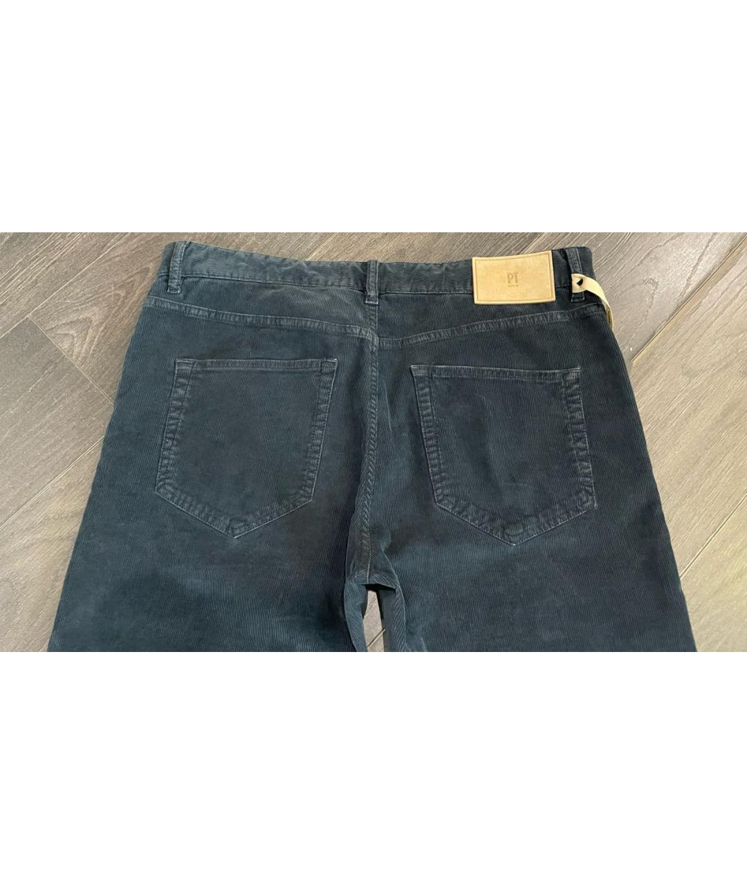 PT TORINO Темно-синие хлопковые повседневные брюки, фото 4