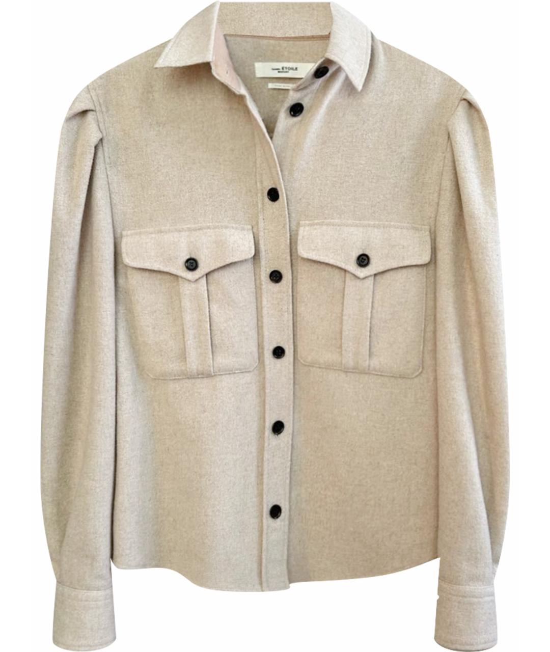 ISABEL MARANT Бежевый шерстяной жакет/пиджак, фото 1