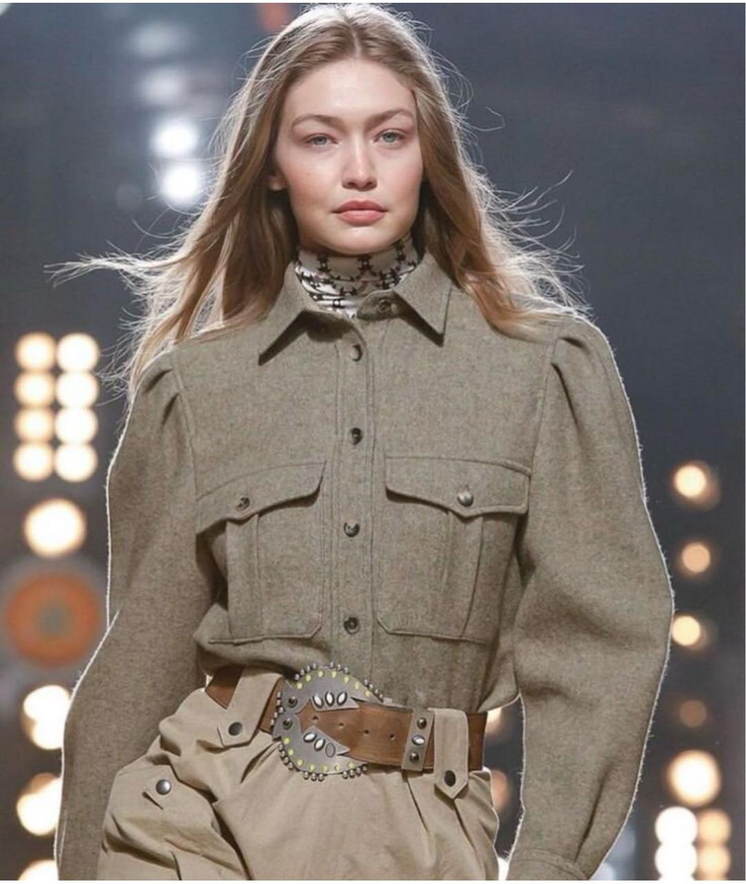 ISABEL MARANT Бежевый шерстяной жакет/пиджак, фото 4