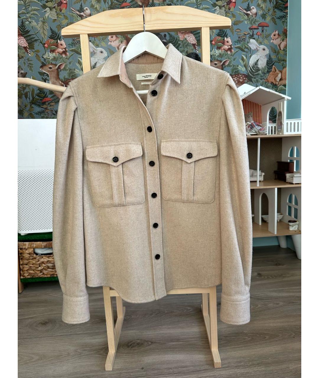 ISABEL MARANT Бежевый шерстяной жакет/пиджак, фото 9