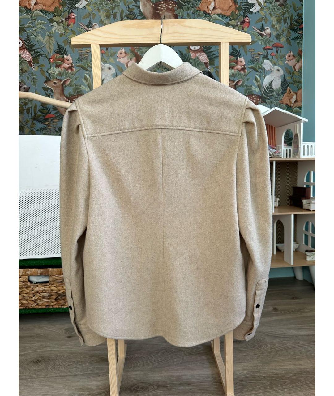 ISABEL MARANT Бежевый шерстяной жакет/пиджак, фото 2