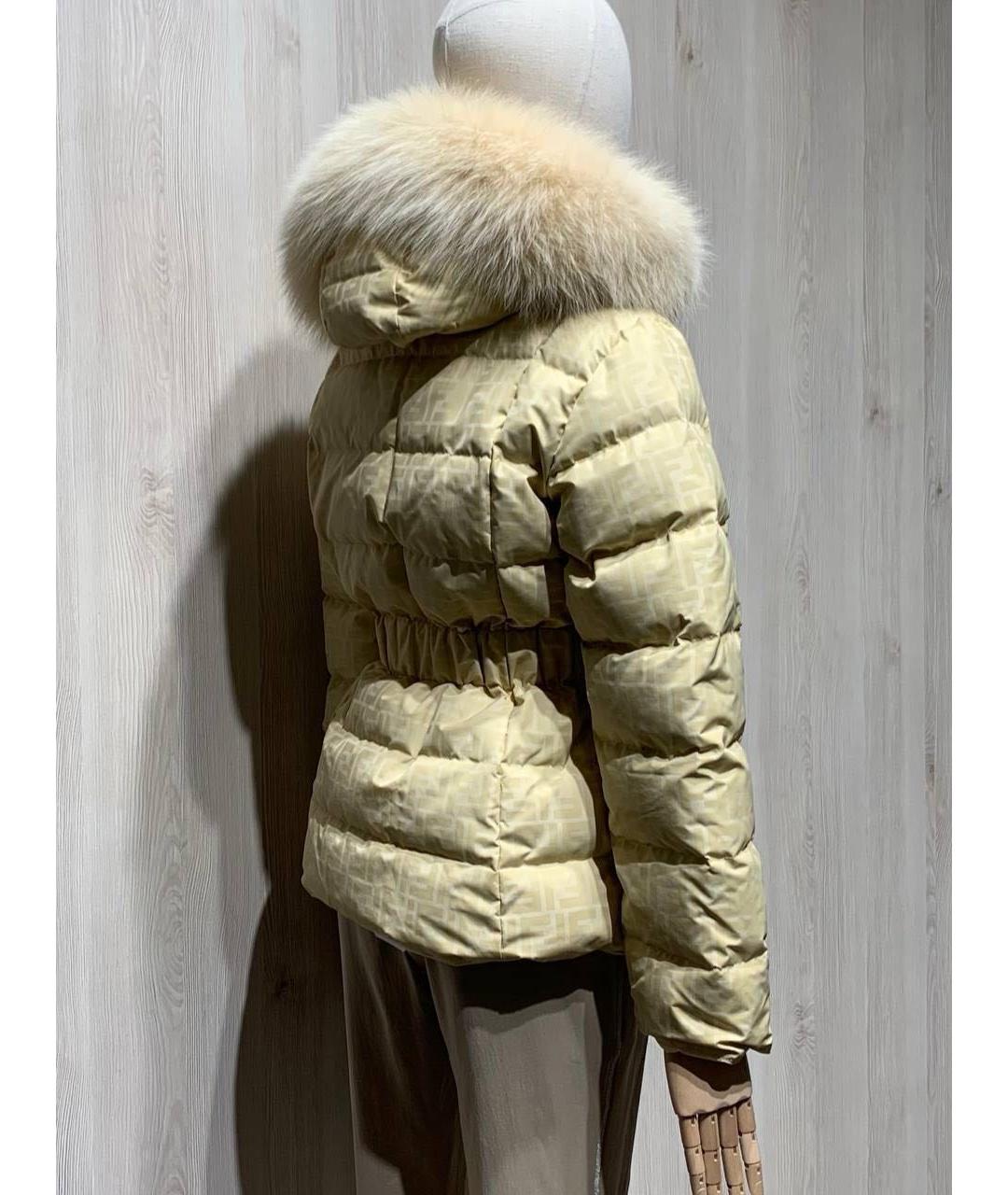 FENDI Бежевый пуховик, фото 2