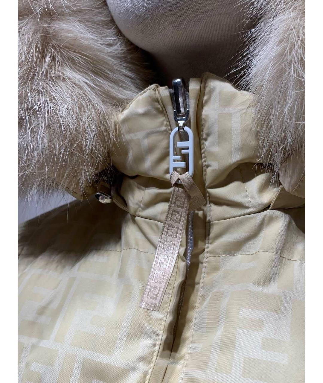 FENDI Бежевый пуховик, фото 5