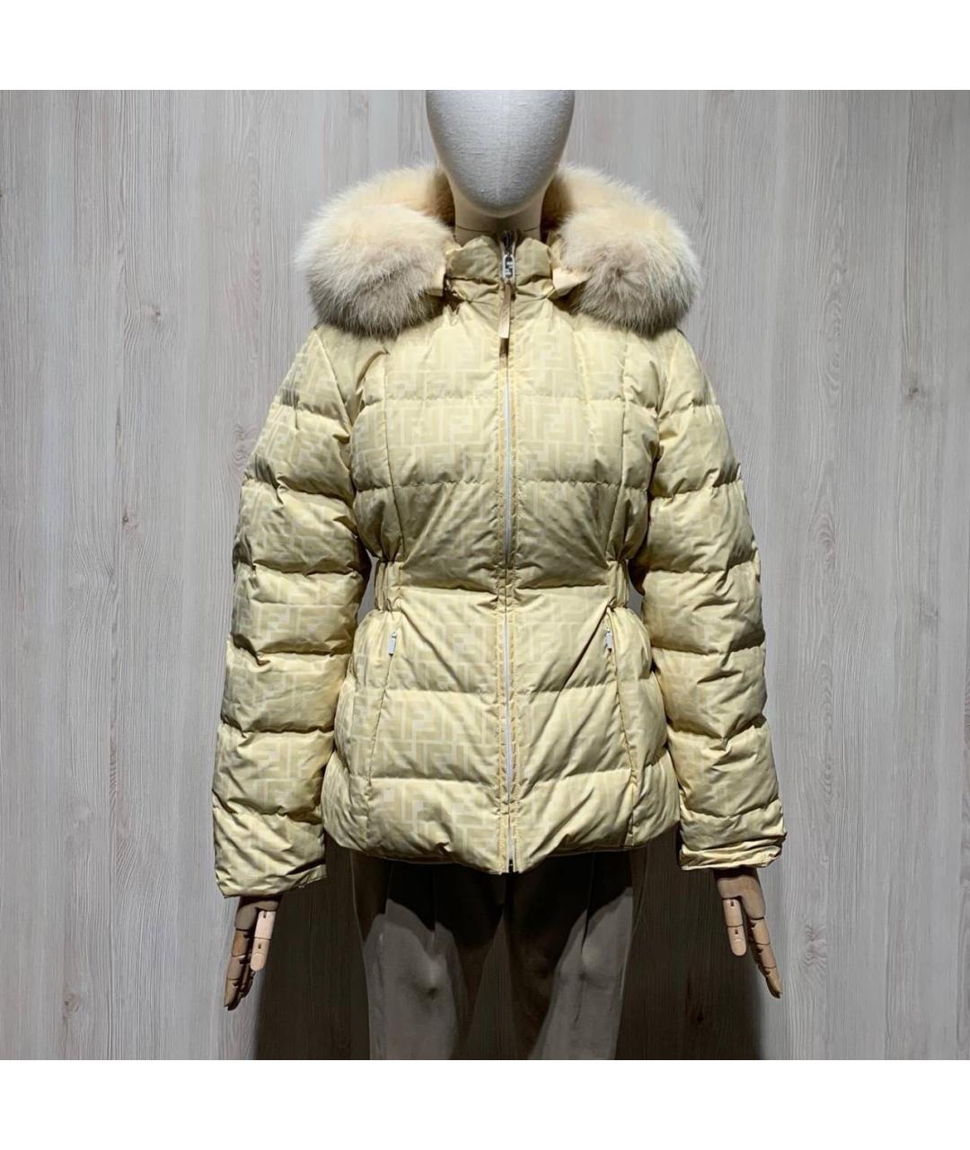 FENDI Бежевый пуховик, фото 8
