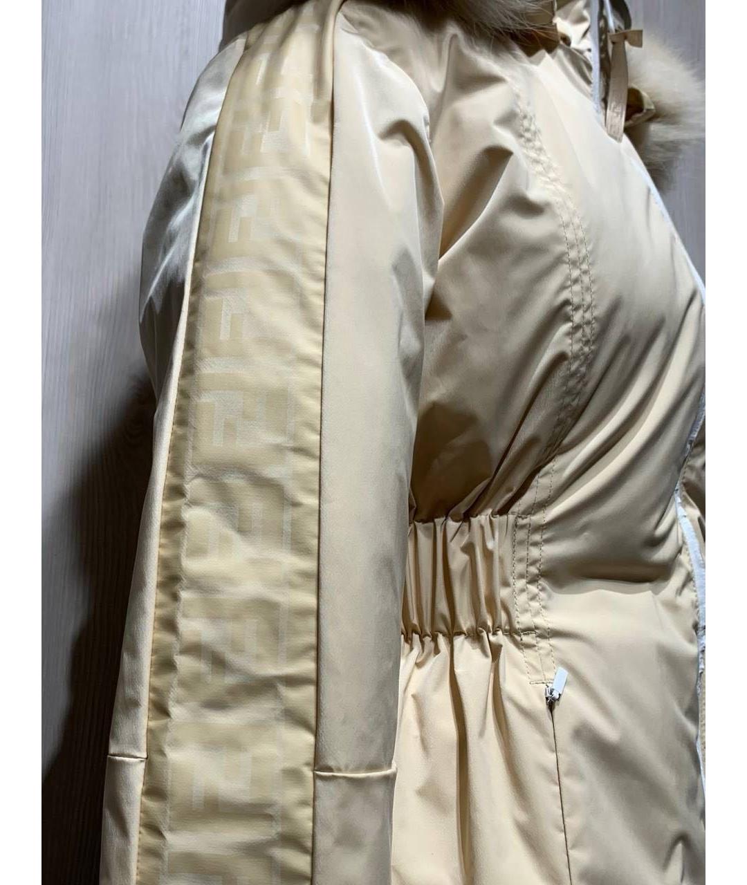 FENDI Бежевый пуховик, фото 4