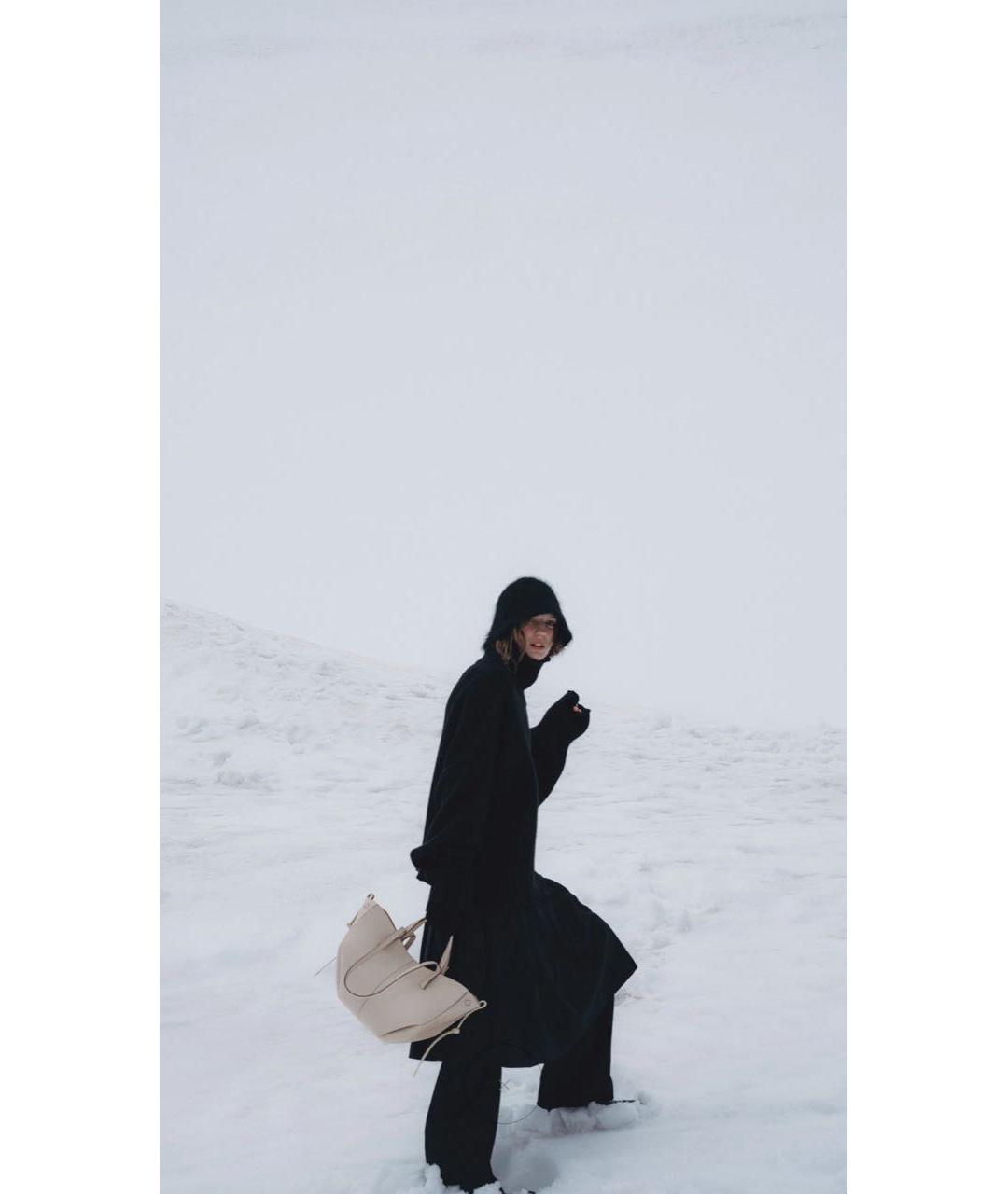 POLENE Белая кожаная сумка тоут, фото 2