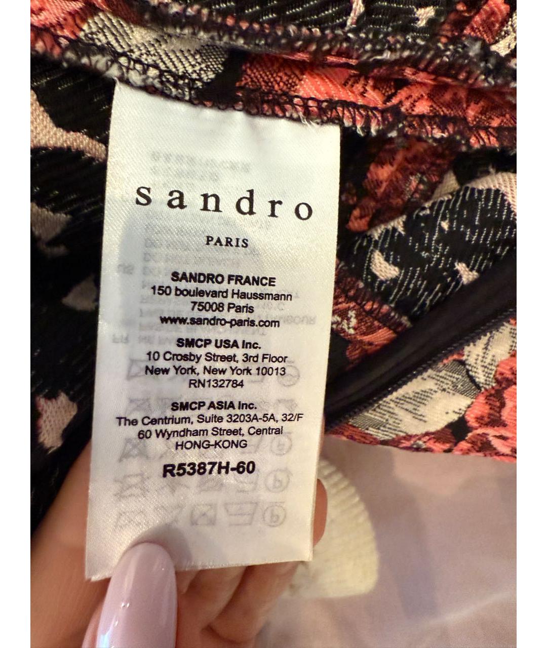 SANDRO Мульти полиэстеровое повседневное платье, фото 6