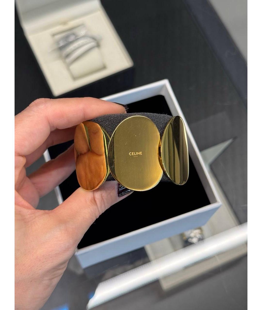 CELINE Золотой латунный браслет, фото 5