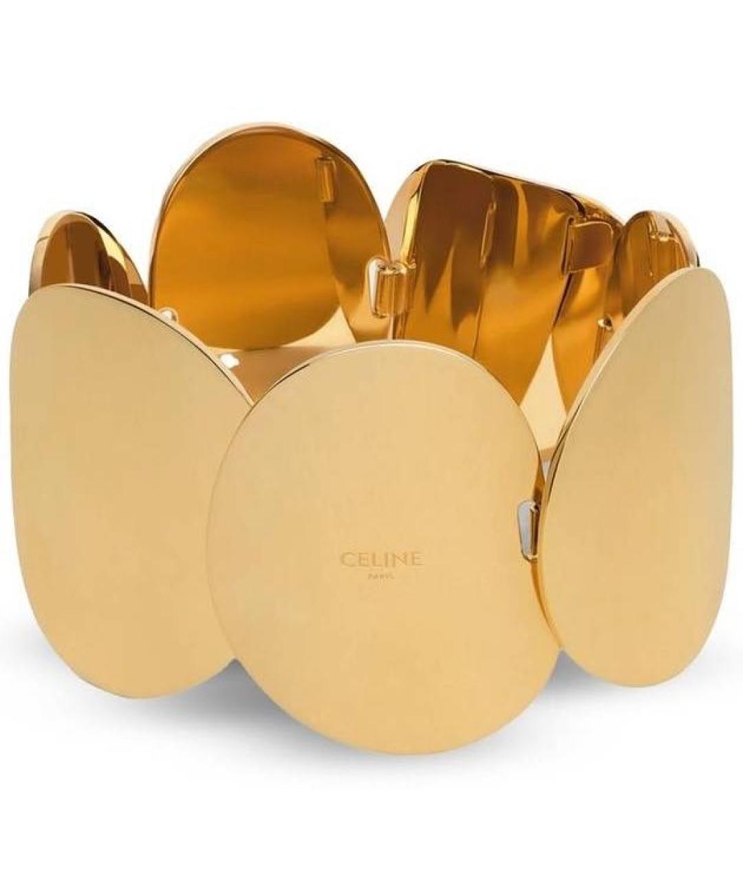 CELINE Золотой латунный браслет, фото 1