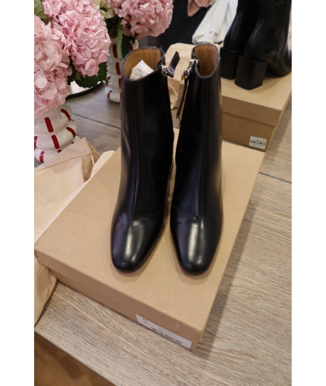 Ami Paris Черные кожаные ботильоны, фото 4