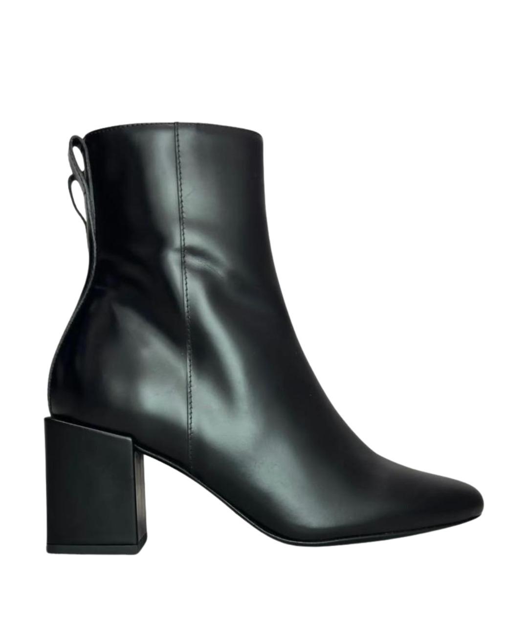 Ami Paris Черные кожаные ботильоны, фото 1