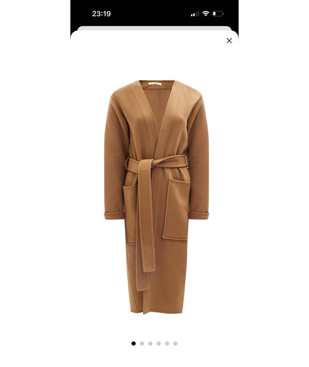 CELINE Бежевое кашемировое пальто, фото 5