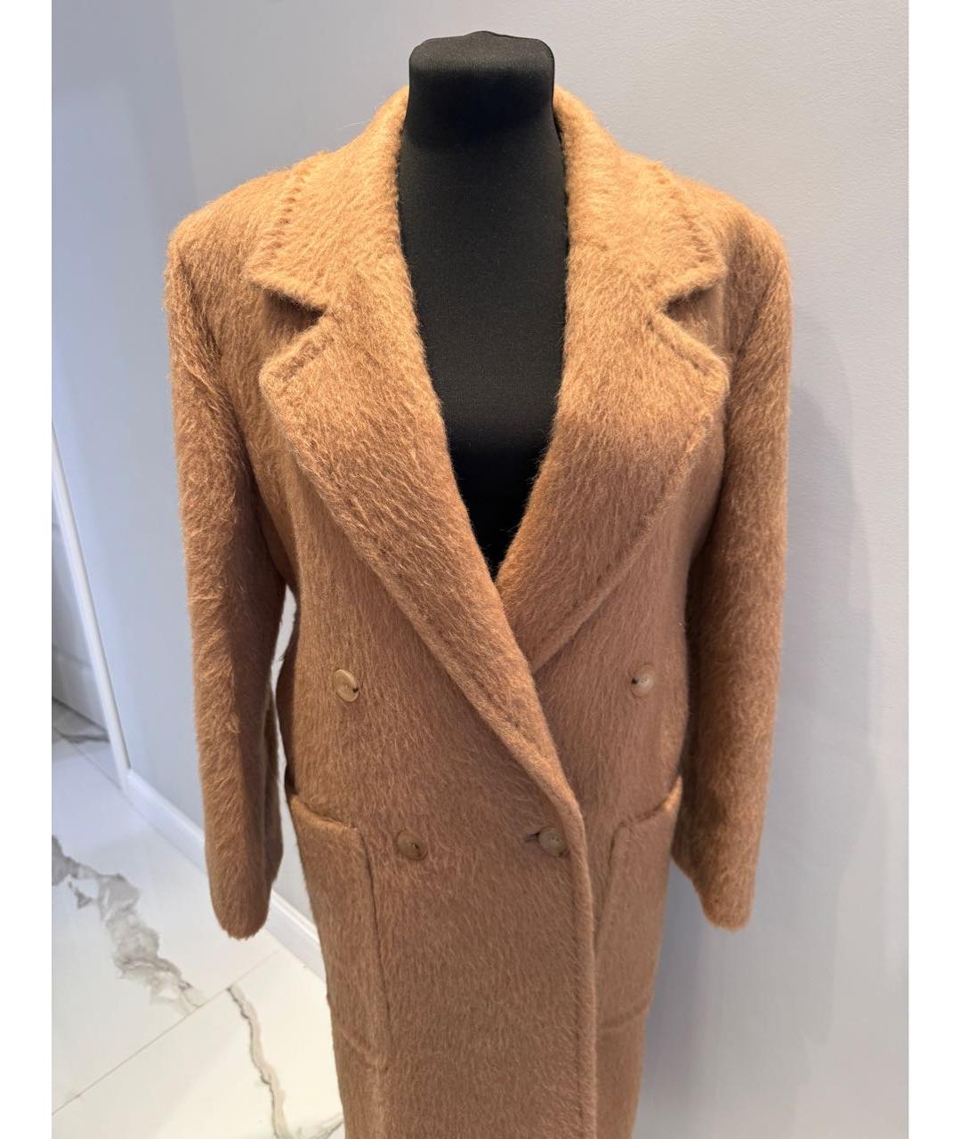 MAX MARA Бежевое шерстяное пальто, фото 4