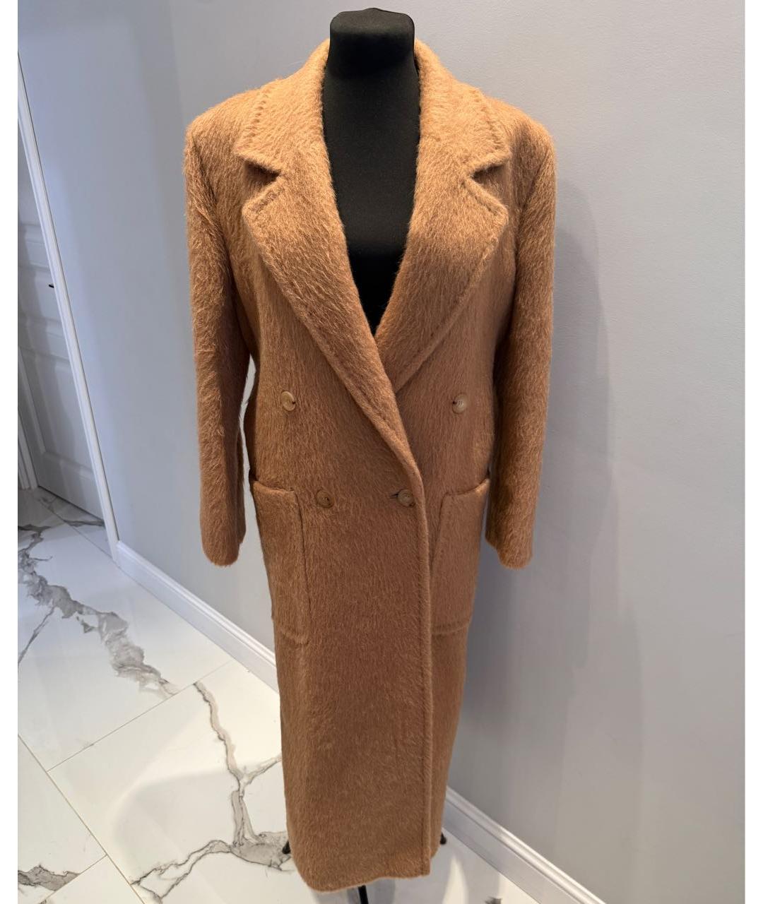 MAX MARA Бежевое шерстяное пальто, фото 9