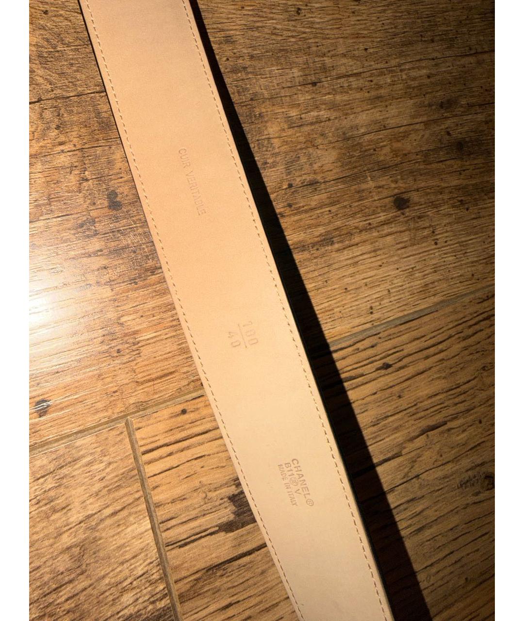 CHANEL Черный кожаный ремень, фото 3