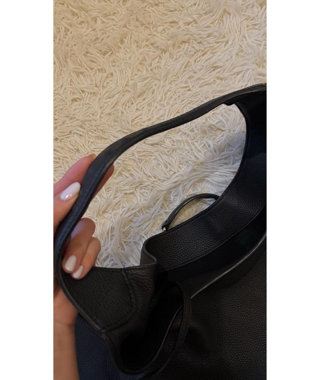 GUCCI Черная кожаная сумка через плечо, фото 7